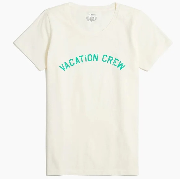 J. CREW Graphic Tee Vacation Crew Short Sleeve Crew Neck T-Shirt - Picture 9 of 9